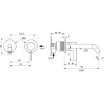 Ideal Standard Joy Bateria umywalkowa podtynkowa 220 mm Czarny mat A7379A5
