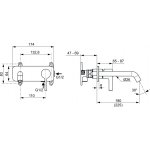 Ideal Standard Joy Bateria umywalkowa podtynkowa 180 mm Gold A7380A2