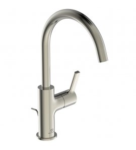 Ideal Standard Joy Bateria umywalkowa z wysoką wylewką i z korkiem automatycznym Nikiel BC777GN