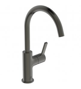 Ideal Standard Joy Bateria umywalkowa z wysoką wylewką bez korka Czarny mat BC778A5