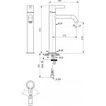 Ideal Standard Joy Bateria umywalkowa wysoka bez korka Czarny mat BC782A5