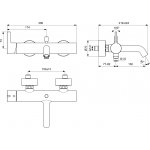 Ideal Standard Joy Bateria wannowo-natryskowa ścienna Gold BC786A2
