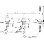 Ideal Standard Joy Bateria wannowa 3-otworowa bez wylewki Czarny mat BC788A5