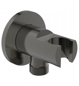 Ideal Standard Joy Uchwyt słuchawki ścienny z przyłączem wody Czarny mat BC807A5