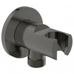 Ideal Standard Joy Uchwyt słuchawki ścienny z przyłączem wody Czarny mat BC807A5