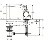 Ideal Standard Melange Bateria umywalkowa stojąca chrom A4260AA