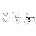 Ideal Standard Simplicity Miska Kompaktowa WC przystosowana dla osób niepełnosprawnych  E883201