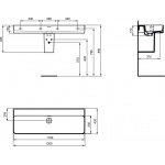 Ideal Standard Strada II Basin Umywalka ścienna 120x43 cm prostokątna biała T364101