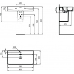Ideal Standard Strada II Basin Umywalka ścienna 80x43 cm prostokątna biała T300101