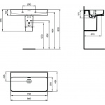Ideal Standard Strada II Basin Umywalka ścienna 80x43 cm prostokątna biała T363901