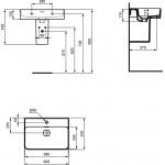 Ideal Standard Strada II Basin Umywalka ścienna 60x43 cm prostokątna biała T300001