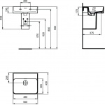 Ideal Standard Strada II Basin Umywalka ścienna 50x43 cm prostokątna biała T363701