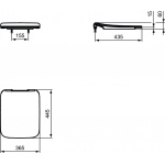 Ideal Standard Strada II Deska sedesowa zwykła typu THIN biała T360001