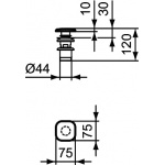 Ideal Standard Strada II Korek umywalkowy Click-Clack mały chrom T3630AA
