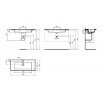 Ideal Standard Strada II Vanity Umywalka ścienna 104x46 cm prostokątna biała T300401