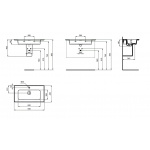 Ideal Standard Strada II Vanity Umywalka ścienna 84x46 cm prostokątna biała T300301