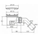 Ideal Standard Strada Syfon TEMPOPLEX do brodzika - pokrywa chromowana, Ø90 mm K7817AA