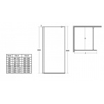 Ideal Standard Synergy Panel typu Wetroom 70 cm L6220EO
