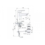 Ideal Standard Tesi Bateria umywalkowa stojąca 5l/min - z korkiem A6557AA