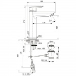 Ideal Standard Tesi Bateria umywalkowa stojąca GRANDE - do niskiego ciśnienia A6562AA