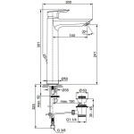 Ideal Standard Tesi Bateria umywalkowa stojąca wysoka - z korkiem A6573AA