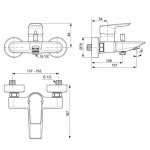 Ideal Standard Tesi Bateria wannowo-natryskowa ścienna A6583AA