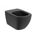 Ideal Standard Tesi miska wisząca Aquablade T0079V3 z deską wolnoopadającą Thin T3527V3 komplet czarny mat T0079V3+T3527V3