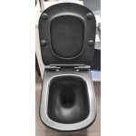 Ideal Standard Tesi miska wisząca Aquablade T0079V3 z deską wolnoopadającą Thin T3527V3 komplet czarny mat T0079V3+T3527V3