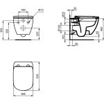      Ideal Standard Tesi Miska wisząca 53x36 biały połysk T493201 WYPRZEDAŻ MAGAZYNOWA!!