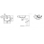 Ideal Standard Tesi Umywalka półblatowa 55 cm, Biały T010001