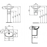 Ideal Standard Tesi Umywalka 45 cm - Light design, Biały T352401