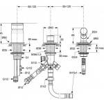 Ideal Standard Tonic II Bateria wannowa trzyotworowa A6349AA