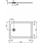 Ideal Standard Ultra Flat S Prostokątny brodzik prysznicowy 100 x 70 cm, Piaskowy beż K8218FT