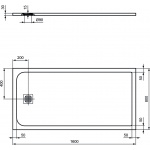 Ideal Standard Ultra Flat S Prostokątny brodzik prysznicowy 160 x 80 cm, Biały K8276FR