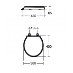 Ideal Standard Waverley Deska sedesowa zwykła mahoń U0248GC