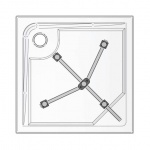 Ideal Standard Zestaw montażowy do brodzika, chrom K935967