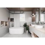 Inbalia Bali Wanna wolnostojąca 140x70 biały połysk z korkiem klik klak chrom BTFS00099C00G110I