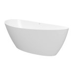 Inbalia Capri Wanna wolnostojąca 150x70 biały połysk z korkiem klik klak chrom BTFS00100C00G110I