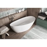 Inbalia Capri Wanna wolnostojąca 150x70 biały połysk z korkiem klik klak chrom BTFS00100C00G110I