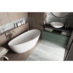 Inbalia Capri Wanna wolnostojąca 150x70 biały połysk z korkiem klik klak chrom BTFS00100C00G110I