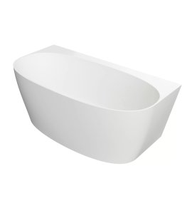 Inbalia Flores Wanna przyścienna 155x80 biały mat z korkiem klik klak chrom BTWM00037C00M110I