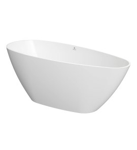 Inbalia Ibiza Wanna wolnostojąca 155x70 biały mat z korkiem klik klak chrom BTIS00042C00M110I