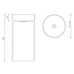 Inbalia Samoa Umywalka wolnostojąca ∅43 biały mat WBFS00092C00M110I