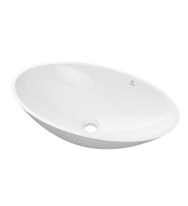 Inbalia Sycylia Umywalka nablatowa 56x35 biały mat WBOC00024C00M110I