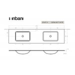 Inbani D1 Corian® Umywalka wpuszczana w blat 200x50 cm bialy mat/glacier white ST439T D1 TYLKO JEDNA SZTUKA W TAKIEJ CENIE!!