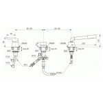 Jado Jes Bateria wannowa 3-otworowa bez wylewki kolor chrom z ekspozycji H4498AA WIELKA WYPRZEDAŻ!!