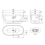 Kaldewei Meisterstück Oyo Duo Wanna wolnostojąca 163x77 cool grey 30 205043530663