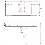 Kerasan Cento Umywalka Ścienna/Stawiana na Blat 100x45 cm Biały 355001