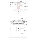 Kerasan Ego Umywalka Ścienna/Stawiana na Blat 60x43cm Biała 324201