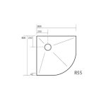 Kerasan H3 Brodzik Półokrągły 80x80 cm Biały 704715